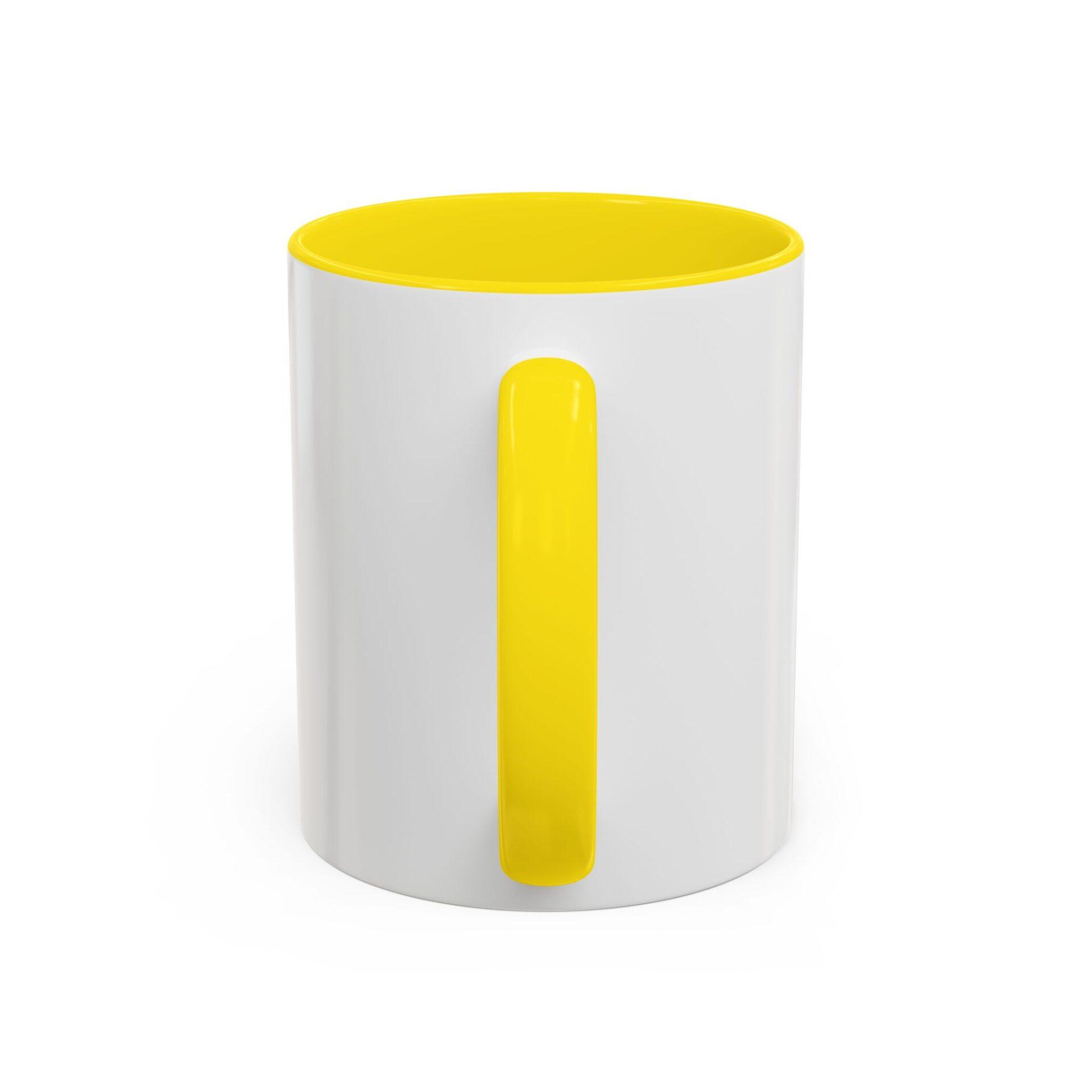 Bold 'REWORK' Accent Coffee Mug — Black-Trim Ceramic Mug (11/15oz) – Bild 25