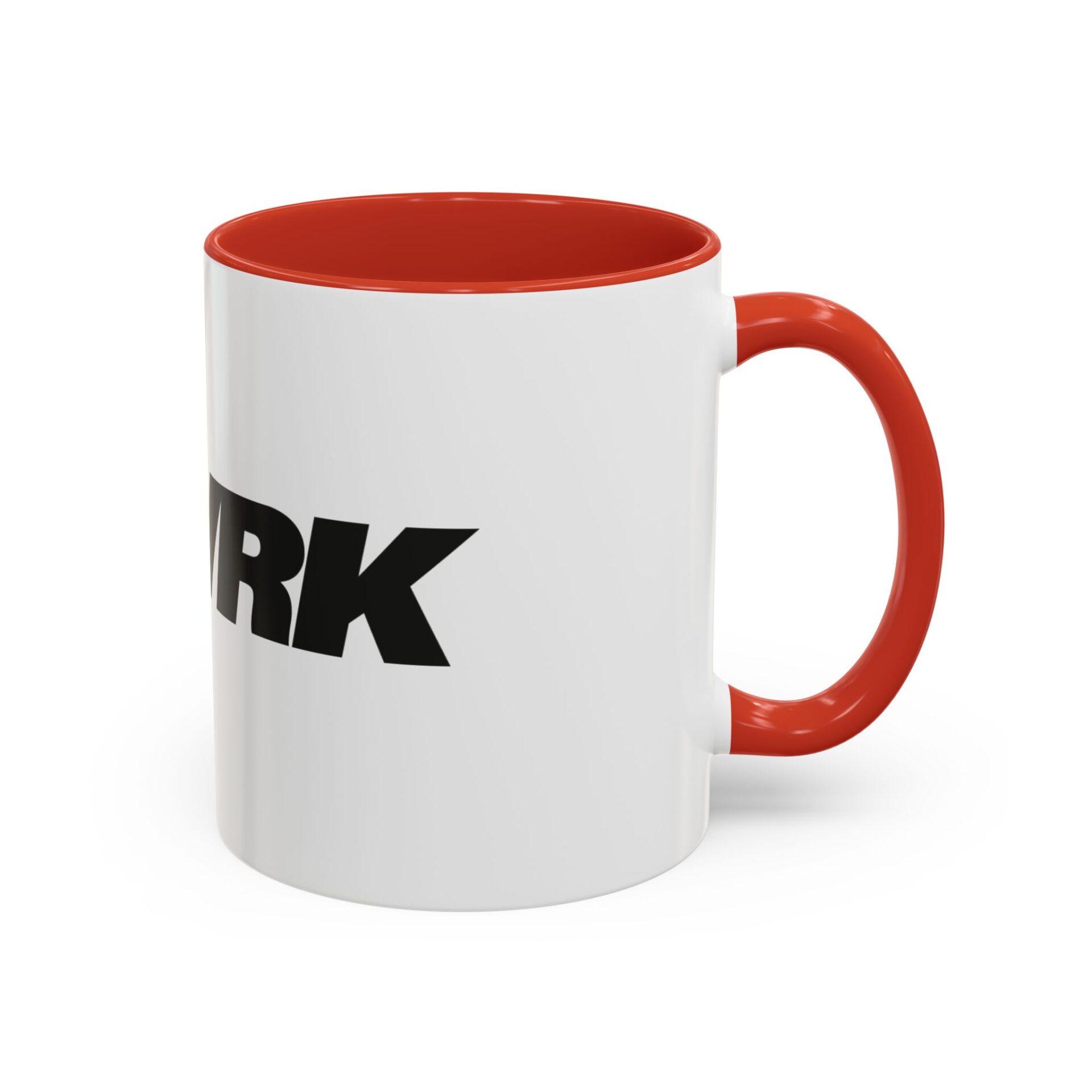 Bold 'REWORK' Accent Coffee Mug — Black-Trim Ceramic Mug (11/15oz) – Bild 11