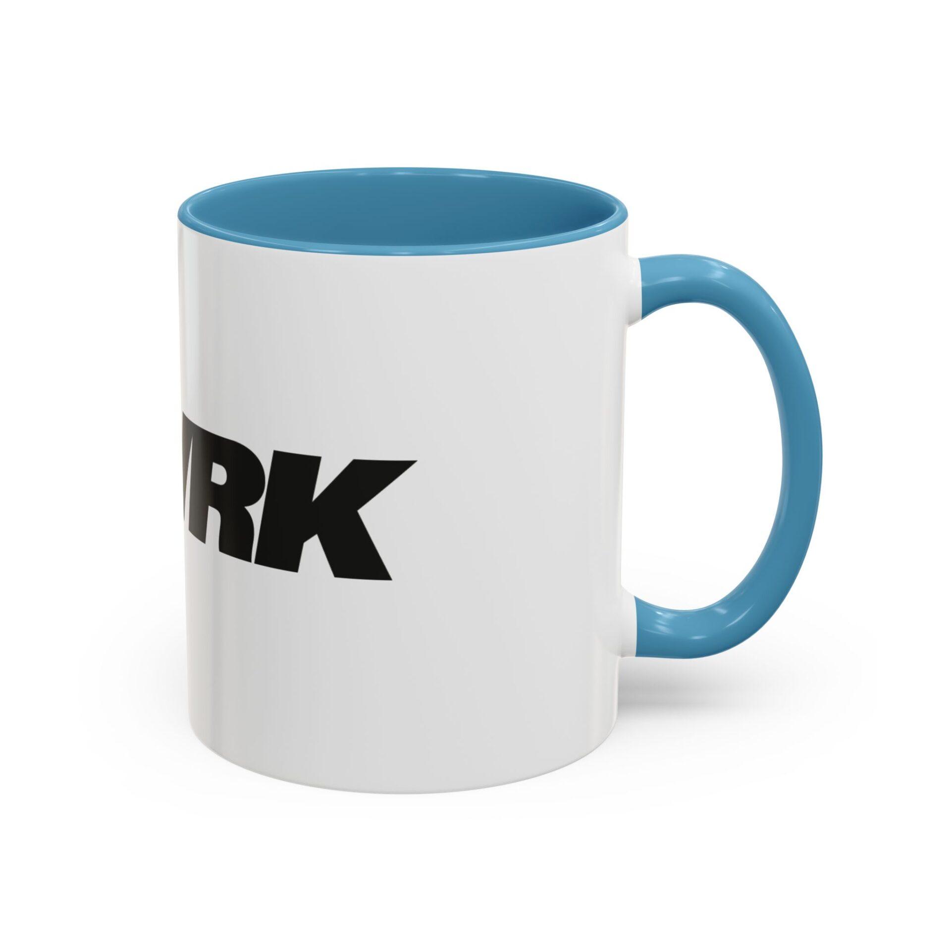 Bold 'REWORK' Accent Coffee Mug — Black-Trim Ceramic Mug (11/15oz) – Bild 14