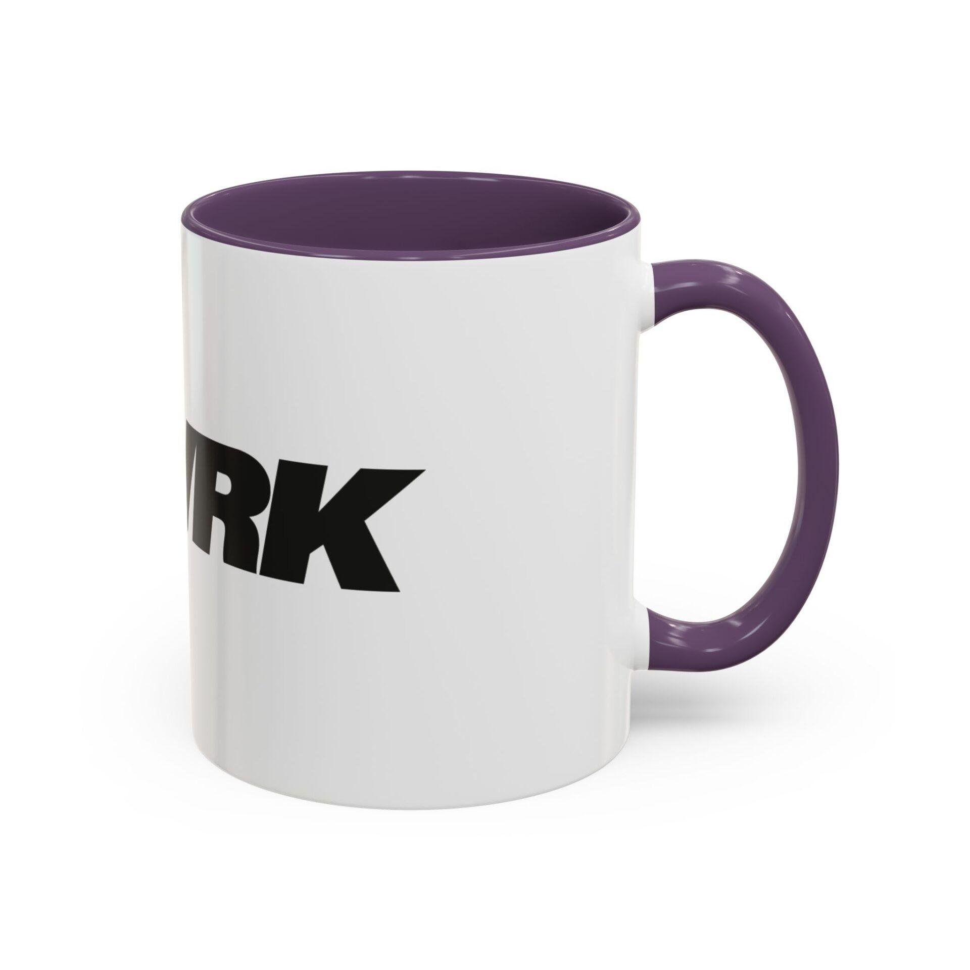 Bold 'REWORK' Accent Coffee Mug — Black-Trim Ceramic Mug (11/15oz) – Bild 20
