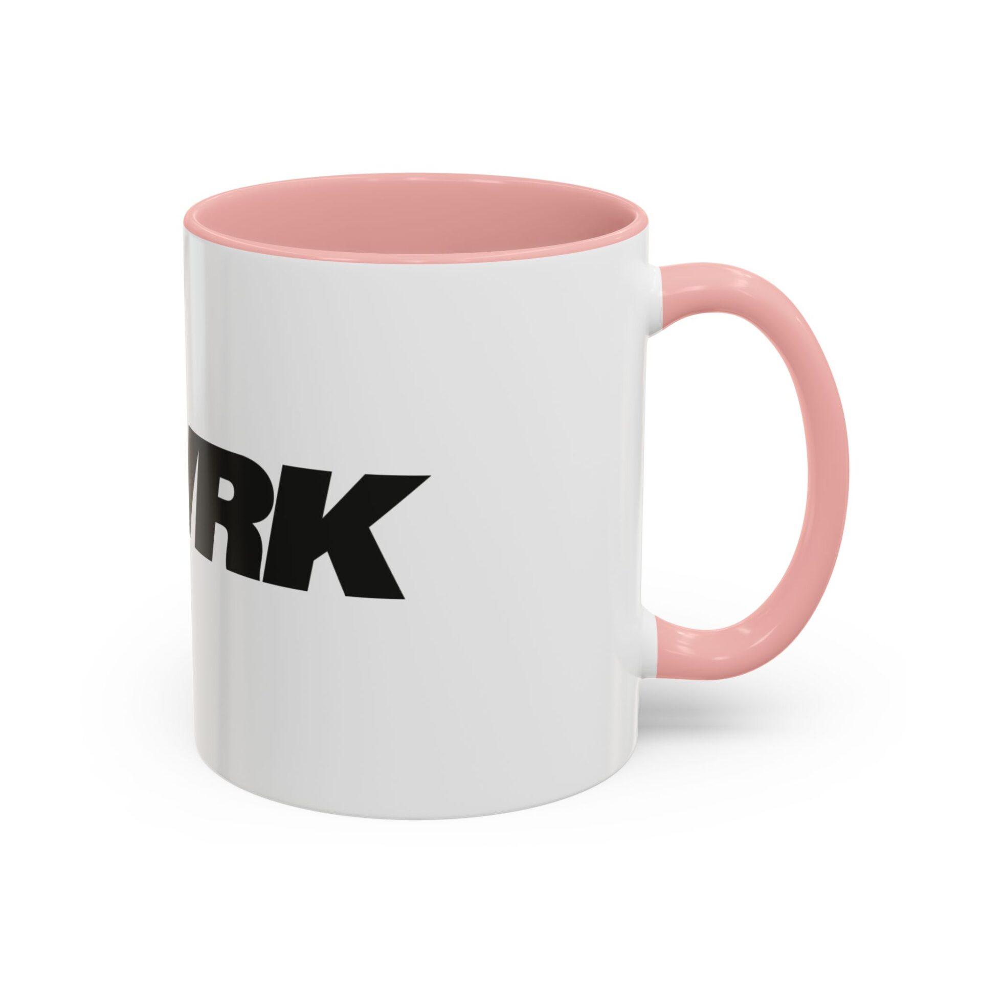 Bold 'REWORK' Accent Coffee Mug — Black-Trim Ceramic Mug (11/15oz) – Bild 8